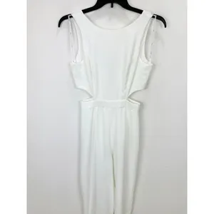 NEW Lulus Moments to Remember White Sleeveless Wide Leg Cutout Jumpsuit Small thumbnail 11