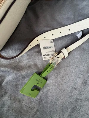 kate spade Cream Leather Crossbody Belt Bag with Gold Logo thumbnail 6
