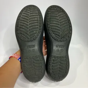 Crocs black sling back‎ shoes women’s size 9 casual minimalist neutral thumbnail 8