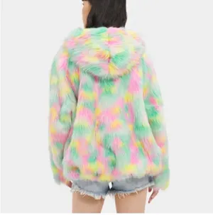 Ugg Clove Faux Fur Jacket lemon lime Aura oversized è thumbnail 5