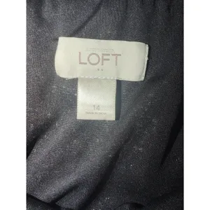 Ann Taylor LOFT Skirt Womens Size 14 Silver Sequin Mini Lined Side Zip Party Holiday thumbnail 3