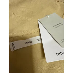 NEW MNG Mango Yellow Sleeveless Halter Tie Knot Open Back Vest Crop Top Size XS thumbnail 4