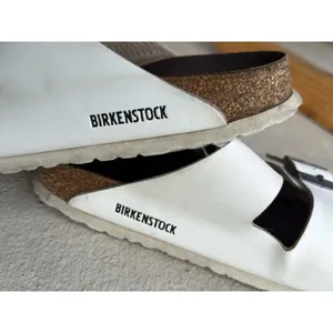 Birkenstock Arizona Unisex White Birko-Flor Sandals EU 39⁠ Cork Slide Buckle⁠ thumbnail 5