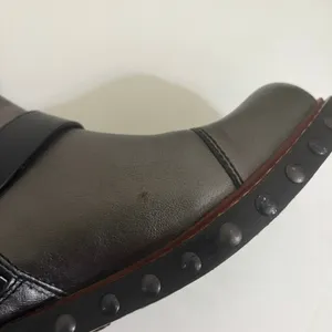 COACH Moto Bootie Gunmetal Black Leather Studded Ankle Boots Women's Size 8 thumbnail 7
