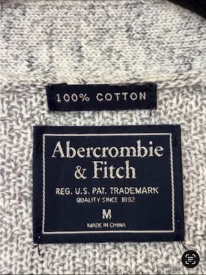 Abercrombie & Fitch Gray 100% Cotton Oversize Open Front Cardigan Sweater Medium thumbnail 7