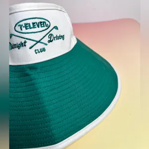 7-Eleven White Green Midnight Driving Golf Club Visor Cap Rare‎ HTF Adjustable thumbnail 4