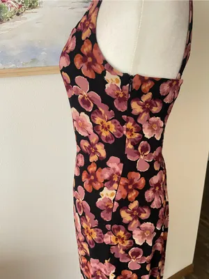 Reformation Women's Laine Pansy Floral Keyhole Maxi Dress US 4 thumbnail 6