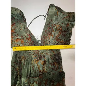 Petal & Pup Wendi Ruffle Olive Green Floral Ruffle Maxi Dress thumbnail 4