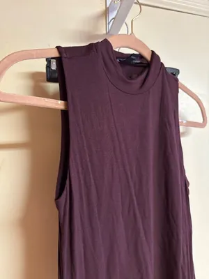 Express Sleeveless Mock Neck Brow Tank Top XS Casual Lightweight thumbnail 2