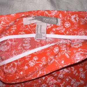 Forever 21 orange floral shorts thumbnail 2