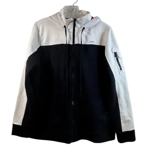 Lauren Active Ralph Lauren Womens Vintage Full Zip Hoodie‎ Black White Red XL thumbnail 1
