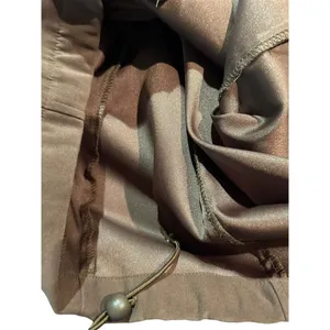 ORVIS Brown Faux Suede Full Zip Jacket Cinch Hem Pockets Y2K Women's 12 thumbnail 14