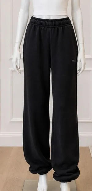 TNA Women Sweatpants Cozy Fleece Mega Fit Black Small thumbnail 1