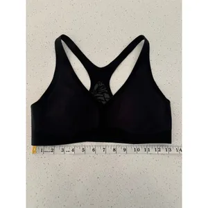 Lululemon Sports Bra Womens 6 Black Floral V-Neck Gym Sporty Active‎ Training thumbnail 4