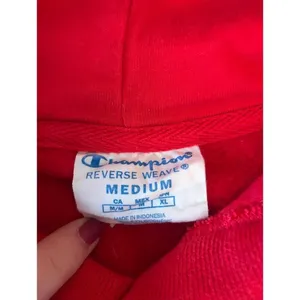 Champion Women's Reverse‎ Weave Colorblock Hoodie Red Gray Navy Size Medium y2k thumbnail 6