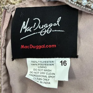 Mac Duggal Beaded Sequin Cocktail Dress Vintage‎ Lilac 16 Wedding Formal Gatsby thumbnail 10