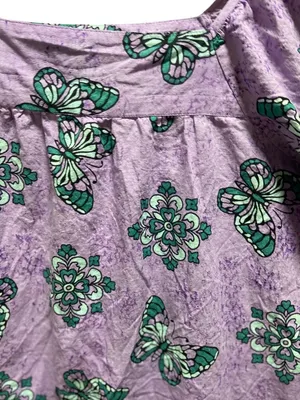 Sara Morgan Floral Print Shift Dress Purple Size M Vacation Summer Beach Coastal thumbnail 7