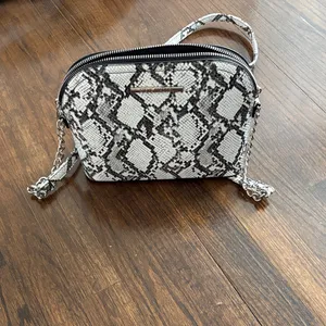 Steve Madden Black and White Snake Print Crossbody Bag thumbnail 3
