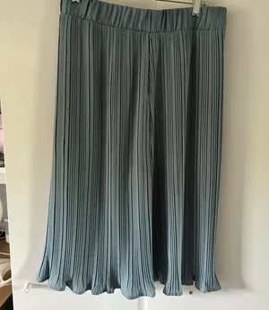Pleione blue-Green midi Pleated Skirt for Work thumbnail 2