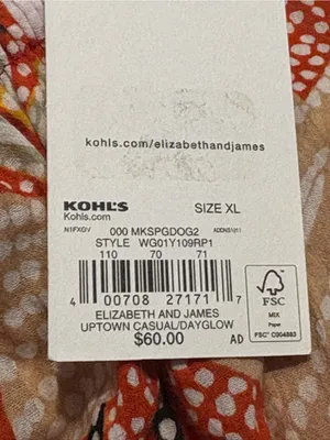 Elizabeth and James Marika "Uptown Garden" 100% Cotton dress size XL NWT thumbnail 8