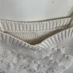 Zara Ivory Off-the-Shoulder Knit Tank thumbnail 5