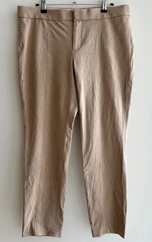 Banana Republic Sloan Trousers, Dress Pants, Tan/Khaki, Size 8 thumbnail 1