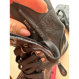 Geox Vilde Combat Boots Black Lace Up Edgy Street Style Size 38 US 8 thumbnail 11