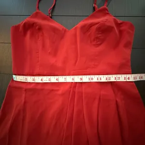 Lulus Midi Dress Women Medium Red Sleeveless Tulip Wrap Skirt Cocktail Party thumbnail 5