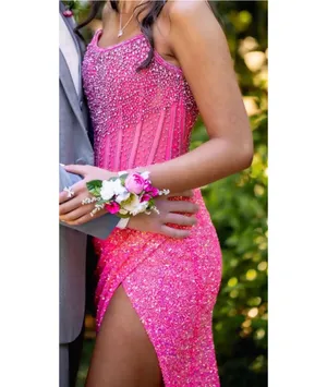 Ashley Lauren Pink Prom Dress 0 thumbnail 2