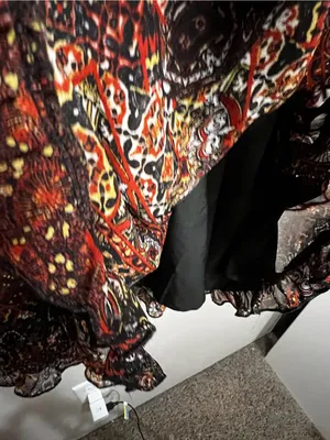 Miss Me Chiffon Patchwork Prairie Earth Tiered Ruffle Boho Cowgirl‎ Mini Dress thumbnail 7