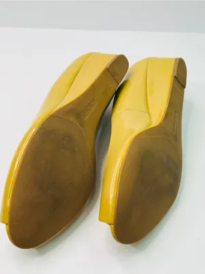 Talbots Tanish Patent Peep-Toe Flats Size 10-1/2 M with 1-1/2” Wedge Heel thumbnail 10