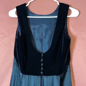 90s VINTAGE BLACK FORMAL MAXI DRESS GOWN thumbnail 3
