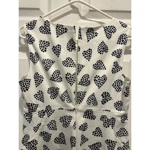 Boden Womens White Navy Blue Heart Print Sleeveless Sheath Dress Size US 8 UK 12 thumbnail 6