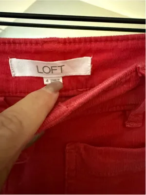 Women's LOFT The Palmer Wide Leg Pants Red Size 4 thumbnail 3