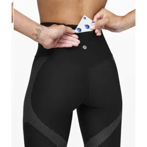 Lululemon Mapped Out High-Rise SenseKnit Tight 28" Womens 6 Black Glacier Grey thumbnail 4