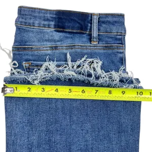 Risen High Rise Raw Hem Distressed Ankle Straight Jeans thumbnail 9