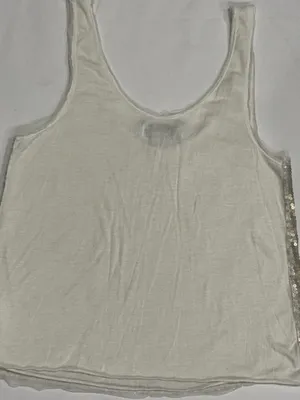 Gold Sequin Mesh Tank Top Y2K Style Party Going Out XS thumbnail 4