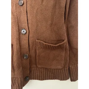 Loft Waisted Patch Pocket Cardigan XS Rust Brown thumbnail 4