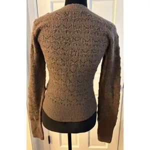 Hollister Y2K Pullover Sweater Size Small Minimalist Earthy Granola Girl Brown thumbnail 2