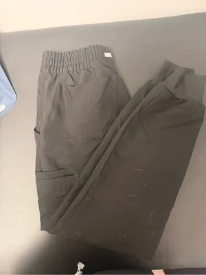 Figs Black Jogger Pants with Gray Drawstring thumbnail 2