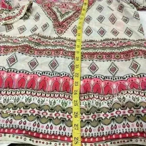 Tommy Bahama Paisley Multicolor V Neck Tunic Top Blouse Sheer Cover Up Women M thumbnail 5