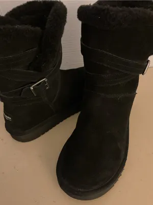 Koolaburra women black suede shearling shirt classic boots US 9 thumbnail 7