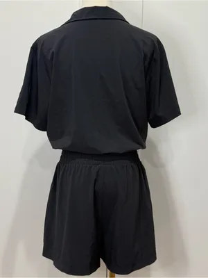 Vuori Villa Romper Small Black Short Sleeve Utility Athleisure Outdoors Lounge thumbnail 7