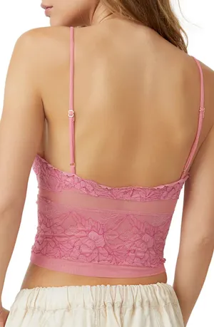 Free People Intimately | Double Date Embroidered Mesh Crop Camisole thumbnail 3