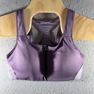3149 | Nike Dri-FIT Shape High Support Padded Zip Front Sports Bra Purple Large thumbnail 3