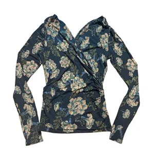 Free People floral surplice wrap‎ top sz XS thumbnail 1