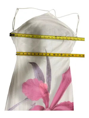 Peppermayo White Maxi Dress with Pink & Purple Floral Size 8. A1 thumbnail 11