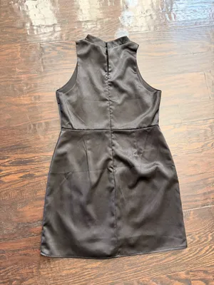 Altar'd State Satin Mini Dress Black thumbnail 4