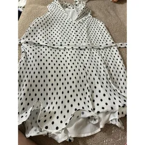 Endless rose white and back polka dot ruffle dress thumbnail 5