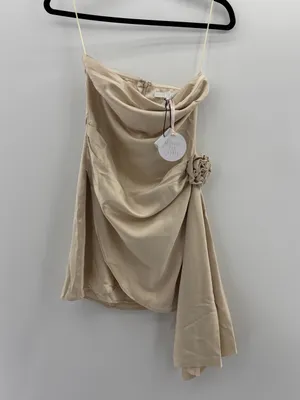 MORE TO COME Cecilia Mini Dress in Champagne thumbnail 3